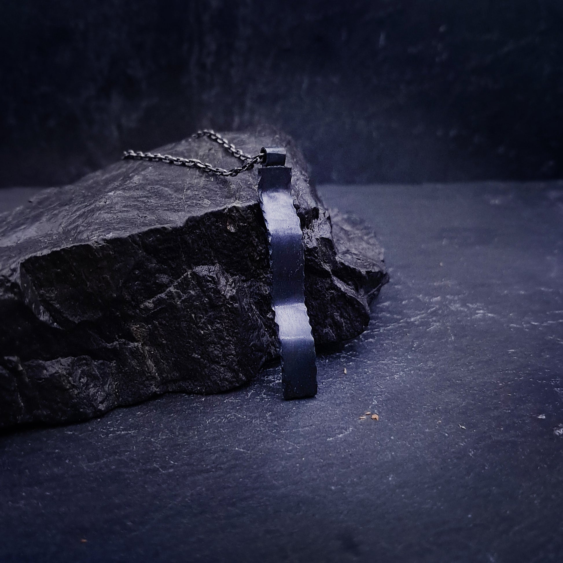 ''Gold Rift'' 925 Silver Necklace with Gold Accents