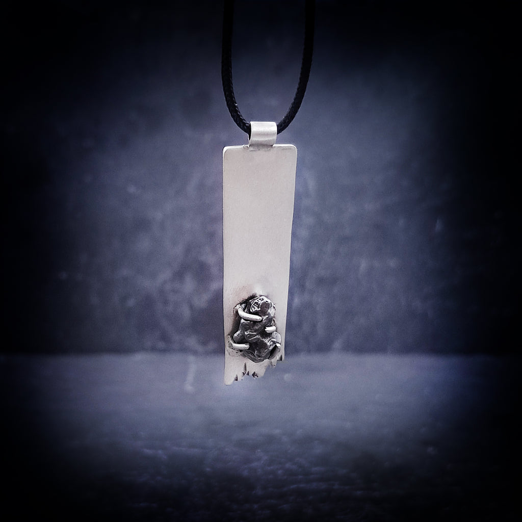 ''Midnight'' 925 Silver Necklace with Meteorite