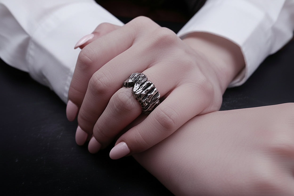 ''Monolith'' Adjustable Silver 925 Ring