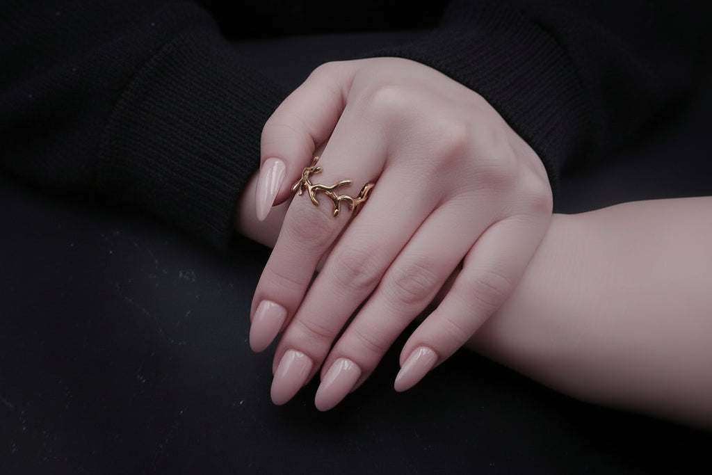 ''Roots'' 925 silver or brass ring