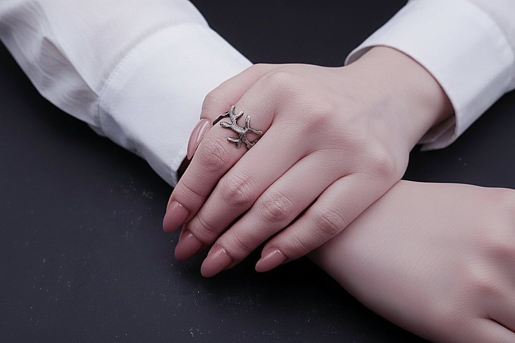 ''Roots'' 925 silver or brass ring