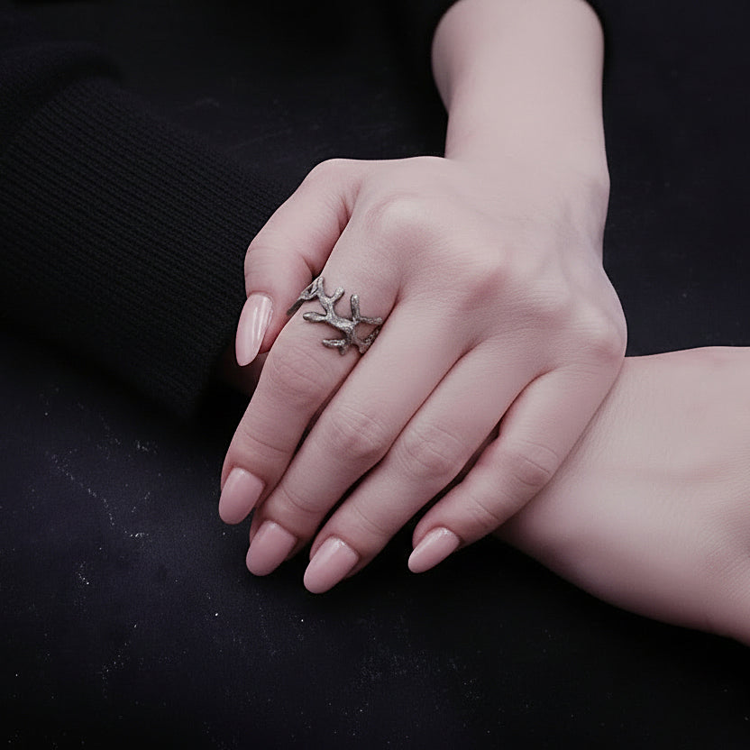 ''Roots'' 925 silver or brass ring
