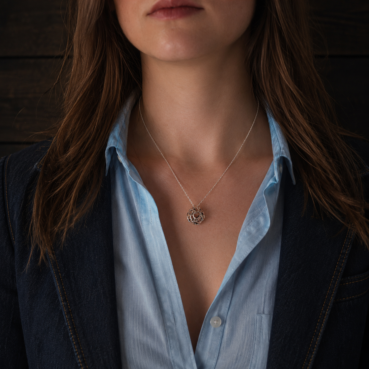 ''Orb of Light'' 925 Silver Necklace