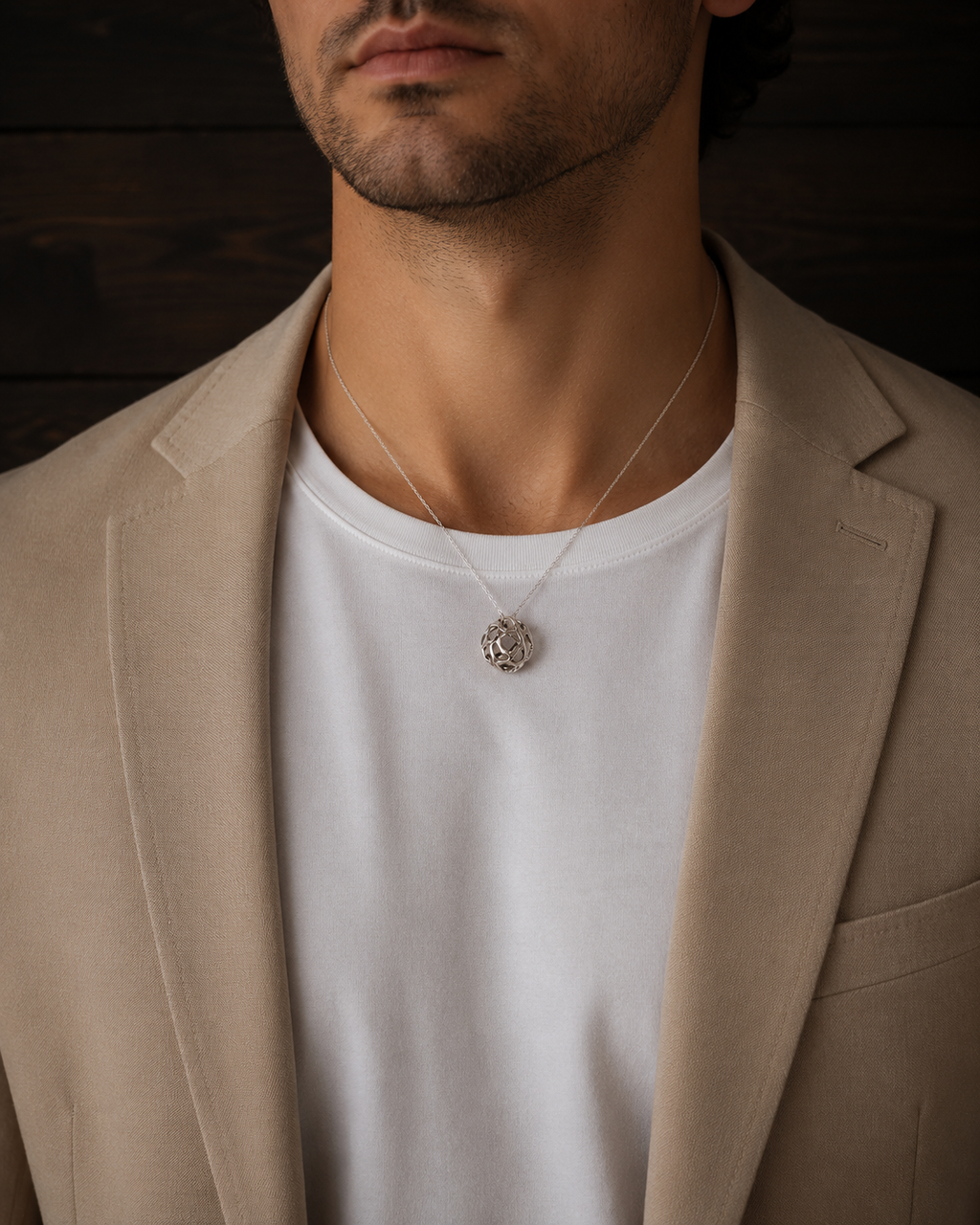 ''Orb of Light'' 925 Silver Necklace
