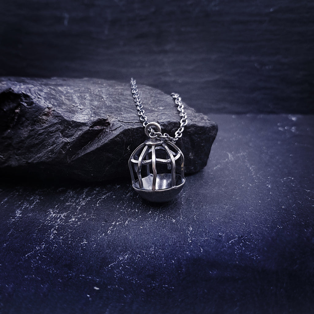 ''The Cage'' 925 Silver Necklace