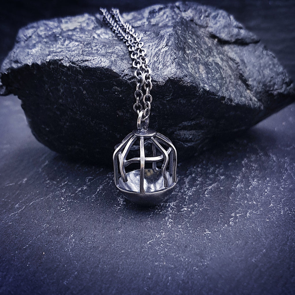 ''The Cage'' 925 Silver Necklace