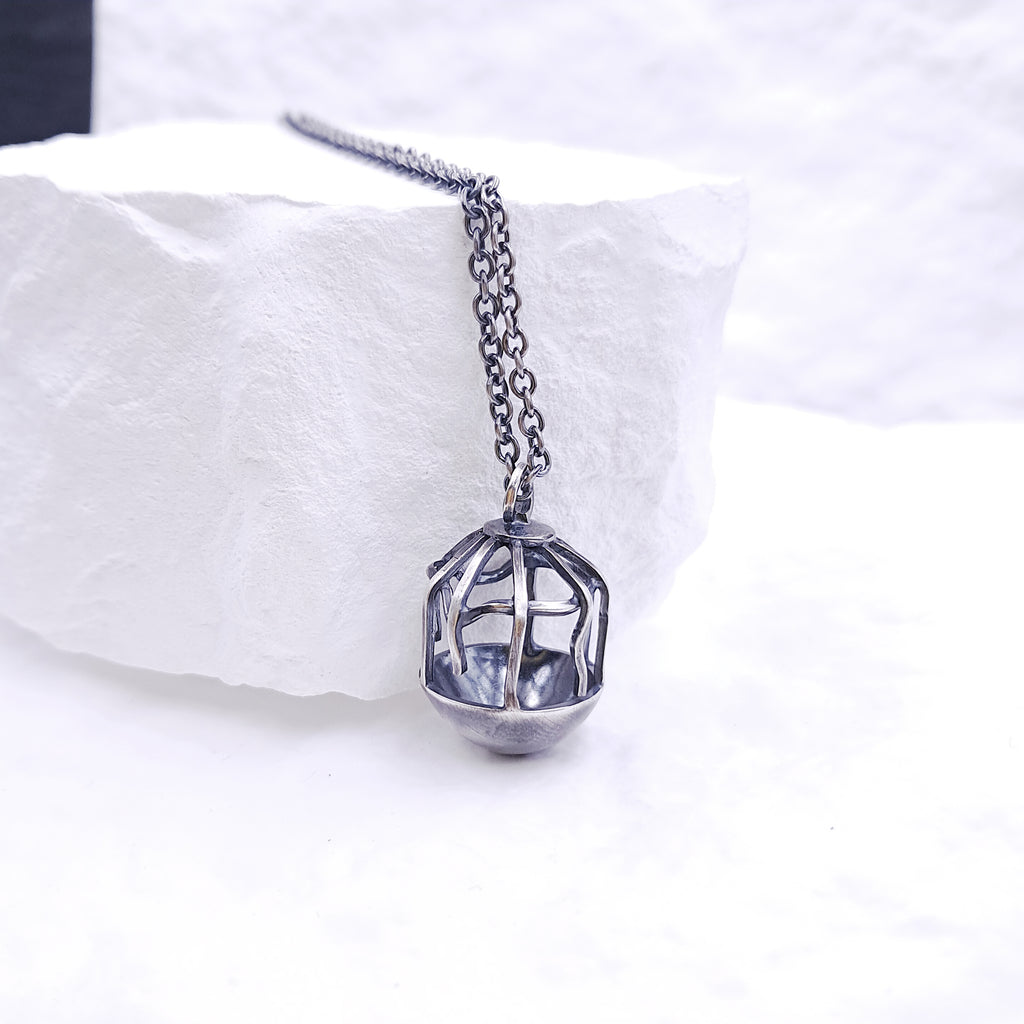 ''The Cage'' 925 Silver Necklace
