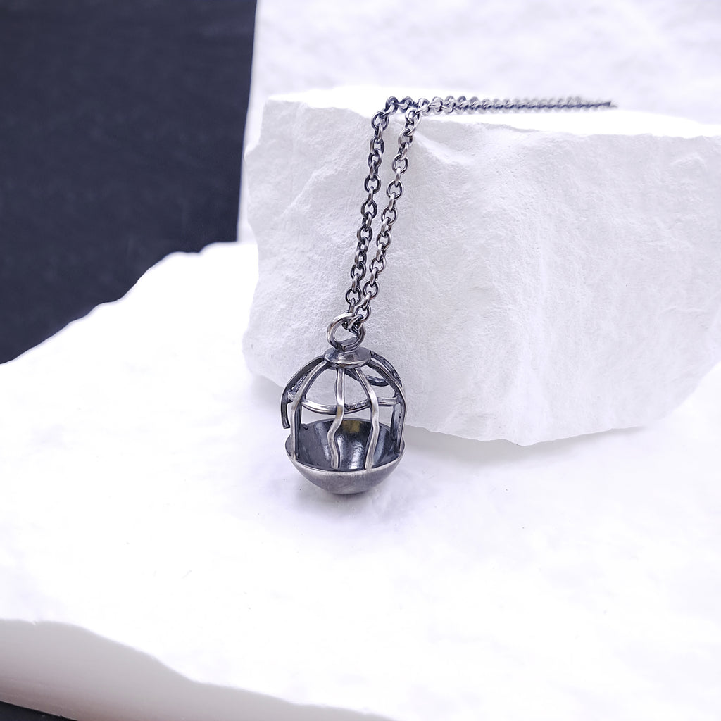 ''The Cage'' 925 Silver Necklace