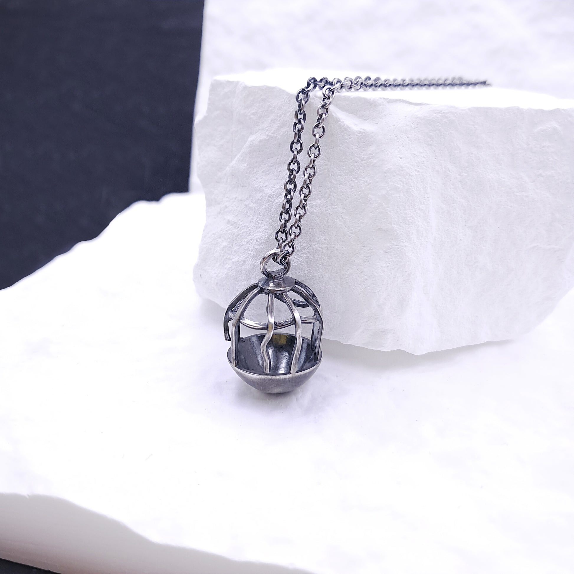 ''The Cage'' 925 Silver Necklace