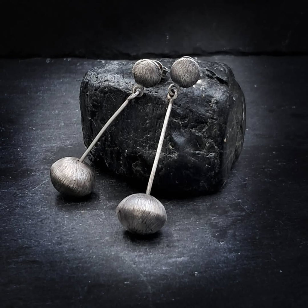 ''Spherical'' silver 925 earrings